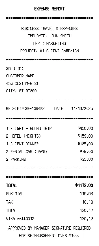 Expense Receipt